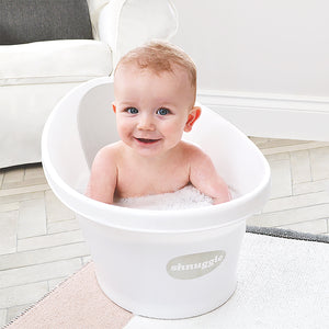 Baby bath with plug & foam backrest