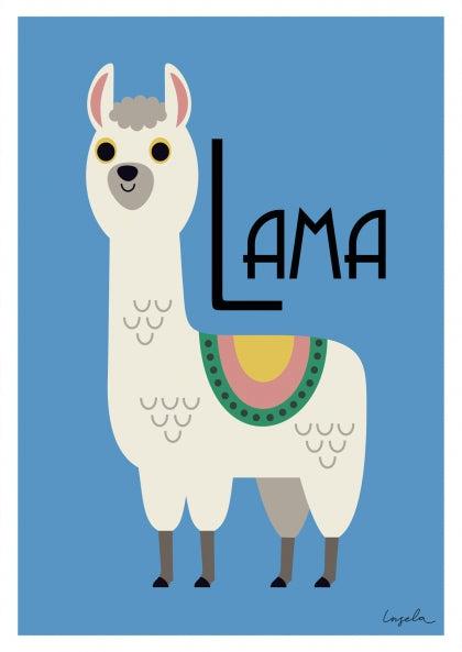 Lama Art Print – le bébé +